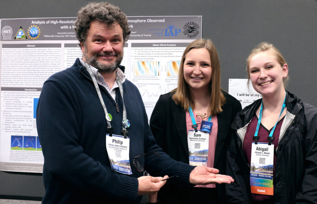 Haystack REU students at AGU conference, 2019