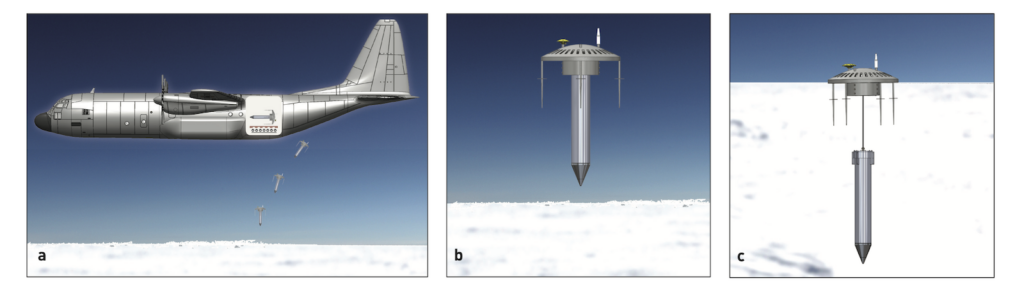 Antarctic ice penetrator deployment